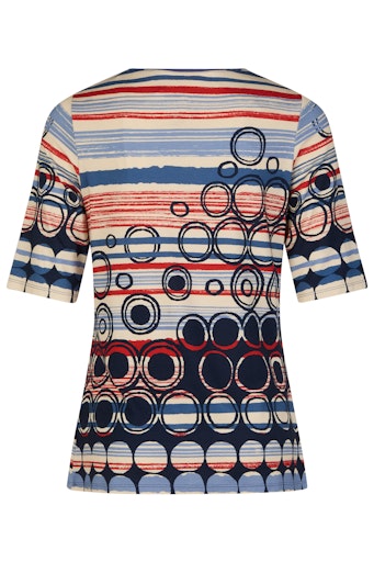 Barbara Lebek Red, Navy & Blue Floral Print Top Theme 3 81050052